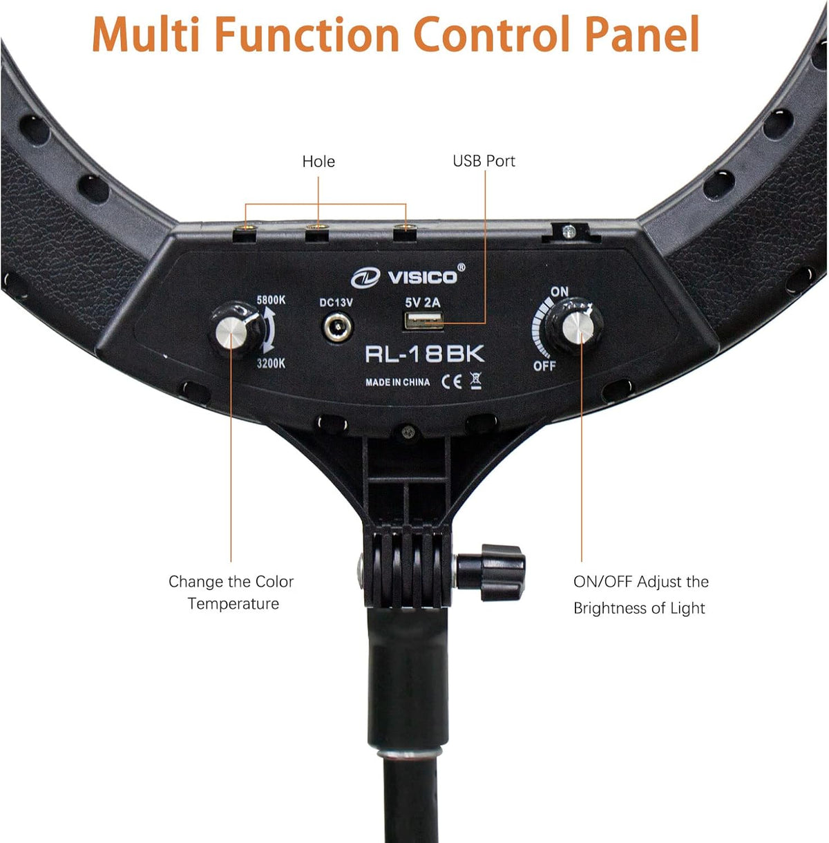 18 Ring Light with Tripod Stand and Phone Holder L674464