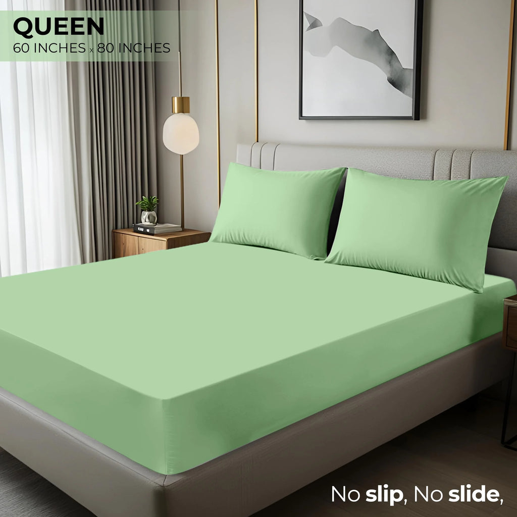 Queen Size 14 Inch Deep Pocket Microfiber Fitted Sheet R24458