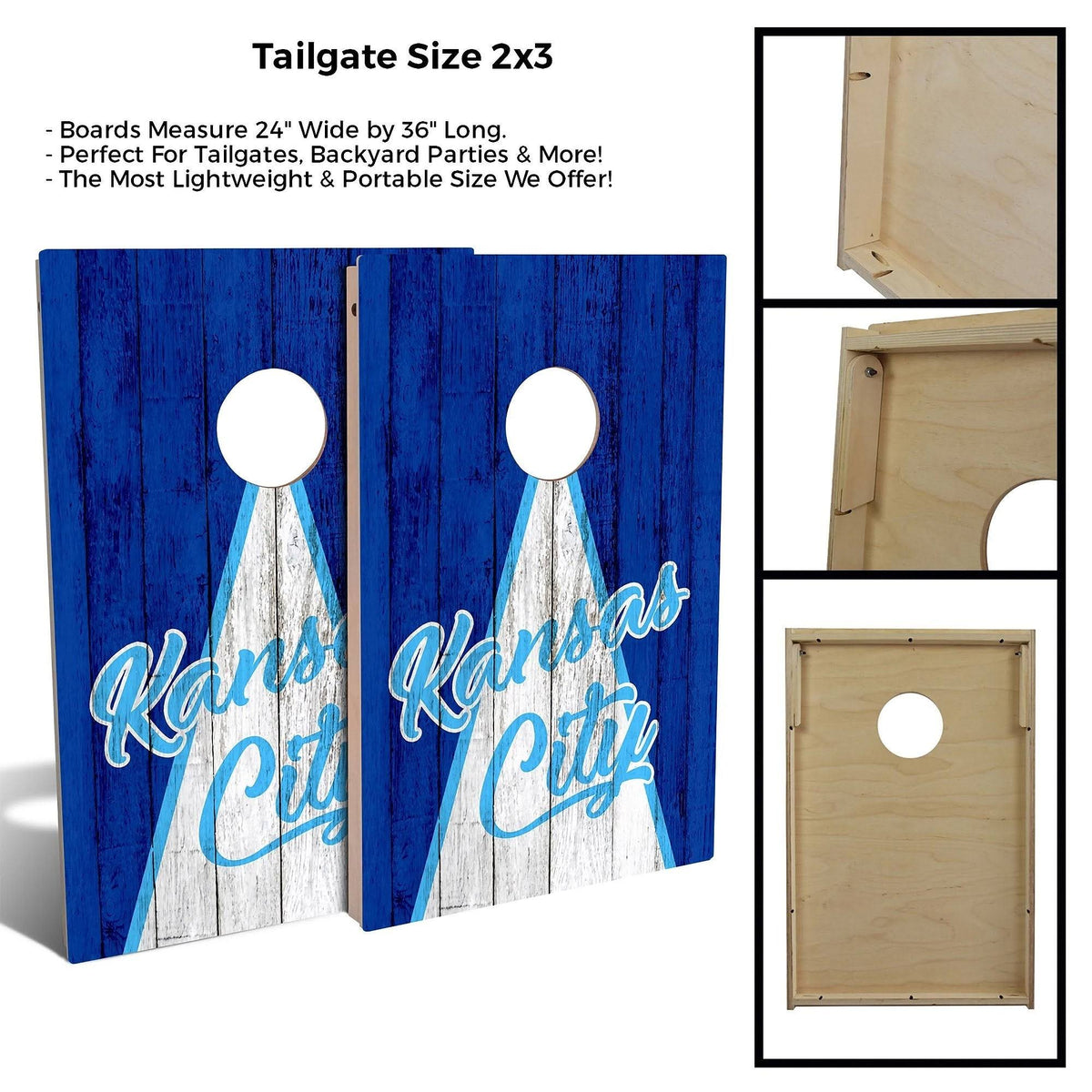 Solid Wood Cornhole Board Set, Multicolor V26536