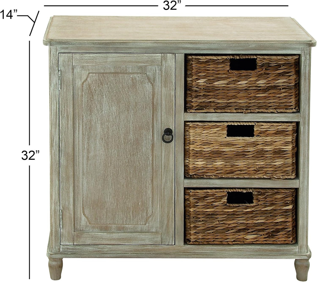 Wood Basket Cabinet D658986