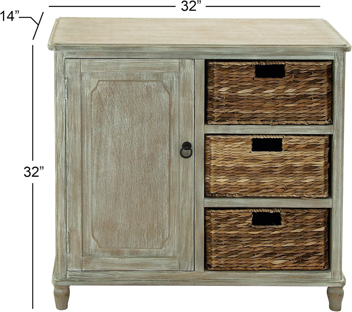 Wood Basket Cabinet D658986