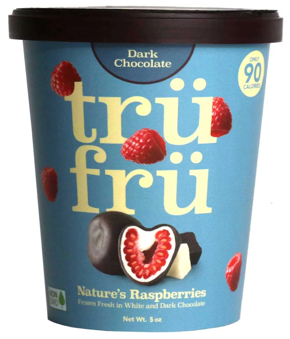 Frozen Raspberries in White & Dark Chocolate, 5 Oz, Pack of 8 Cartons B344