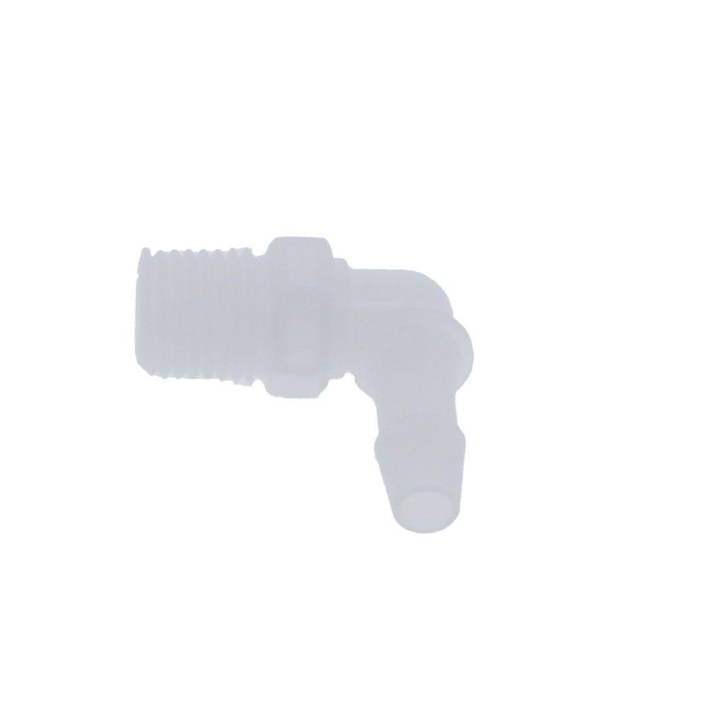 1/4 MPT to 1/4 ID Barb Thread to Tube Elbow Fitting, Bag of 100 M61091