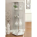 White Hexagon Curio Cabinet R2345