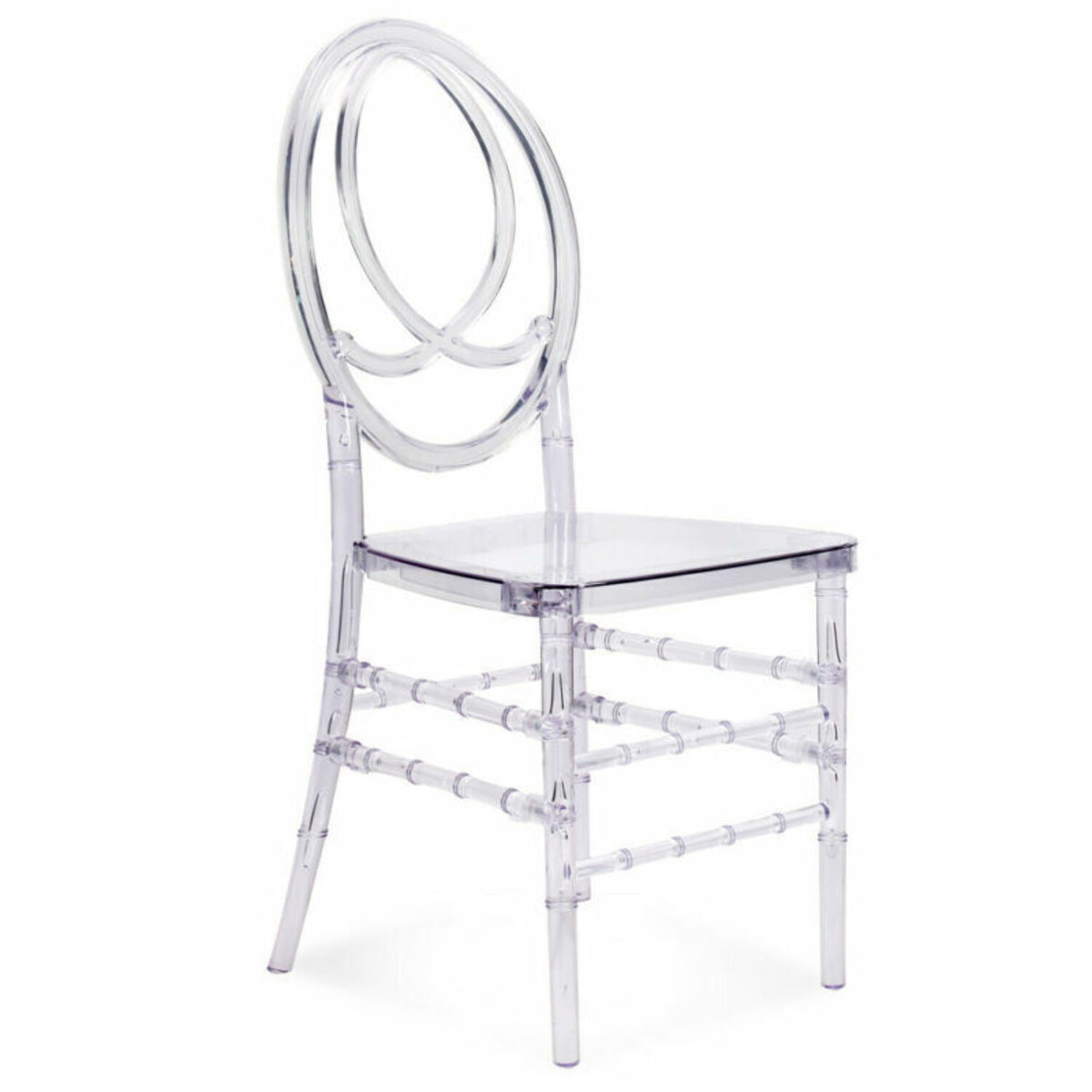 4Pcs Clear Acrylic Stackable Dining Chairs M5715