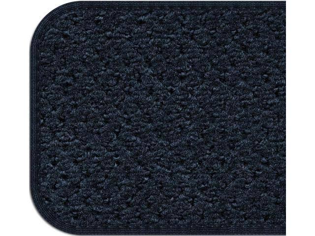 Set of 15 Skid-Resistant Carpet Stair Treads Navy Blue 8 in. x 30 in. I66059