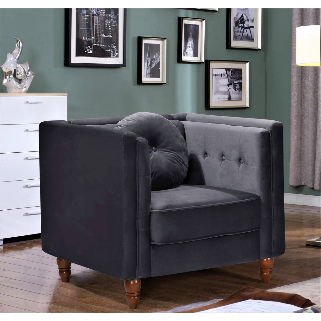 Grey Chesterfield Chair J9594