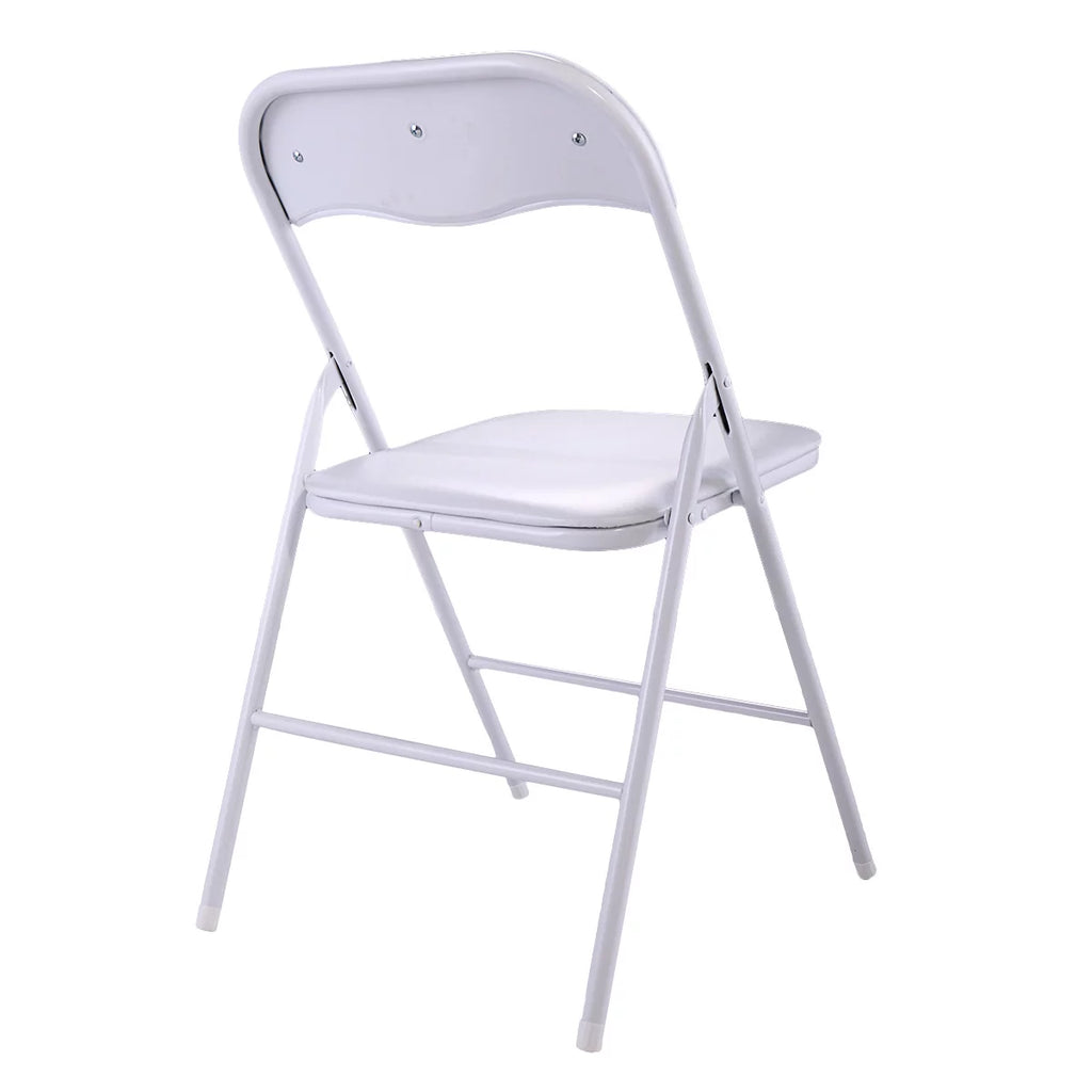 White Set of 4 Stackable Plastic Folding Chairs J192007