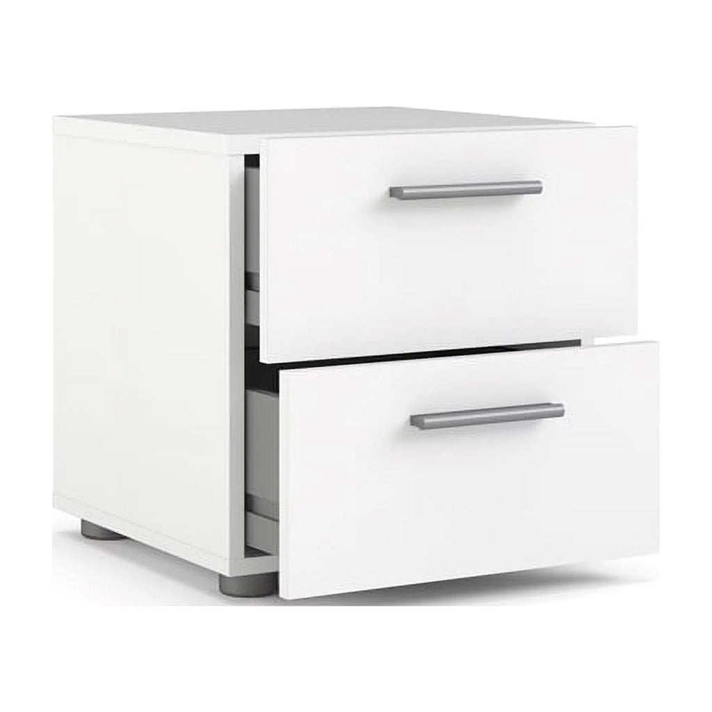 White 2 Piece 8 Drawer Double Dresser and Nightstand Bedroom Set G661