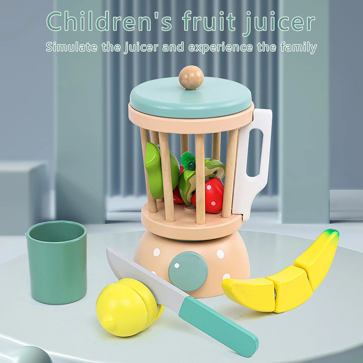Montessori Wooden Toy Blender Juicer and Smoothie Maker V762813