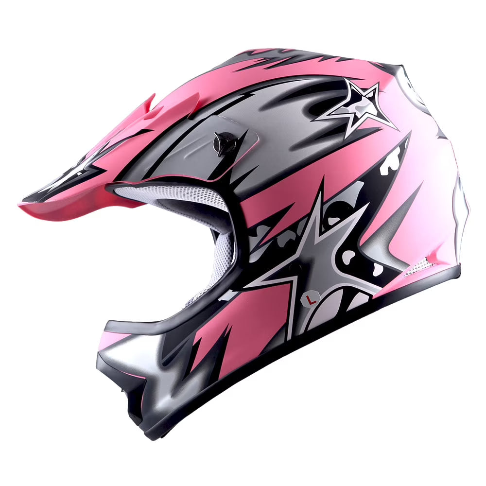 Matt Pink Kids Motocross Helmet Z530795