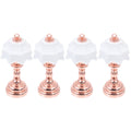 Vintage 4 Pcs Tiny Miniature Lamps For Dollhouse Iron M6120