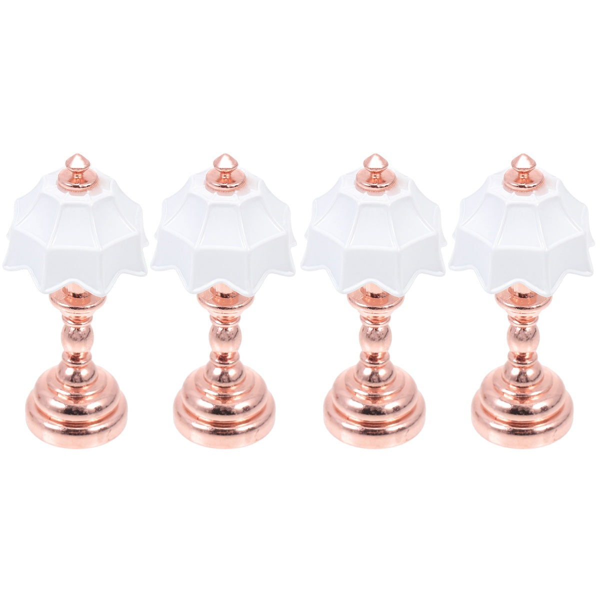 Vintage 4 Pcs Tiny Miniature Lamps For Dollhouse Iron M6120