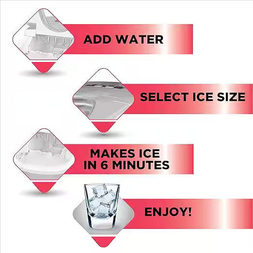 White Freestanding Ice Maker Q11108