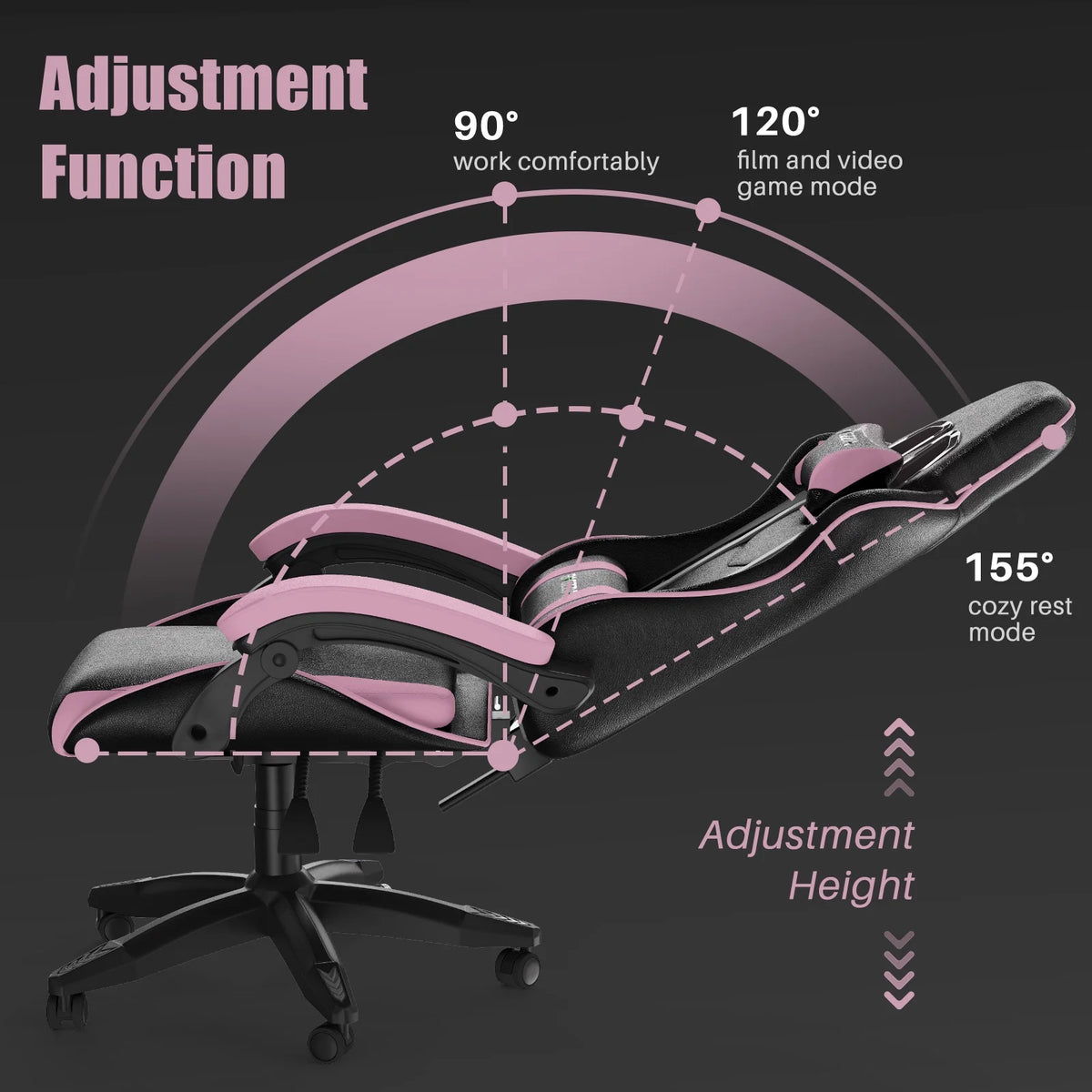 Red Adjustable Gaming Chair M77892