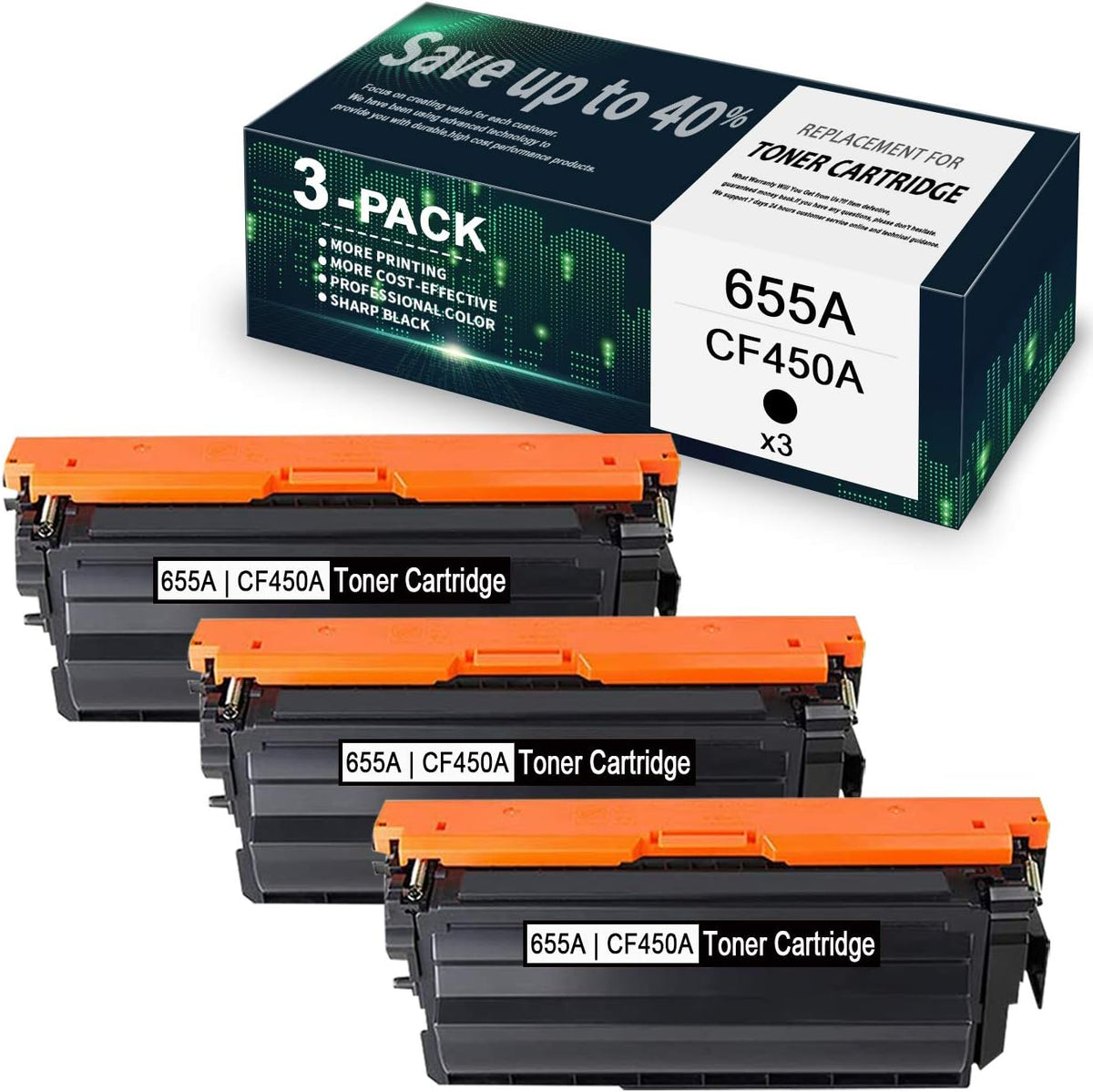 3-Pack Black Compatible Toner Cartridge M231789
