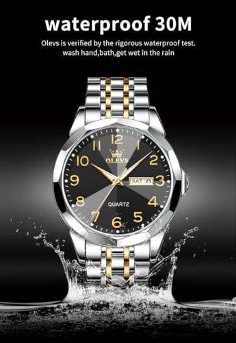 Minimalism Business Dress Analog Quartz Stainless Steel Waterproof Luminous Classic Date Men Wrist Watch V480