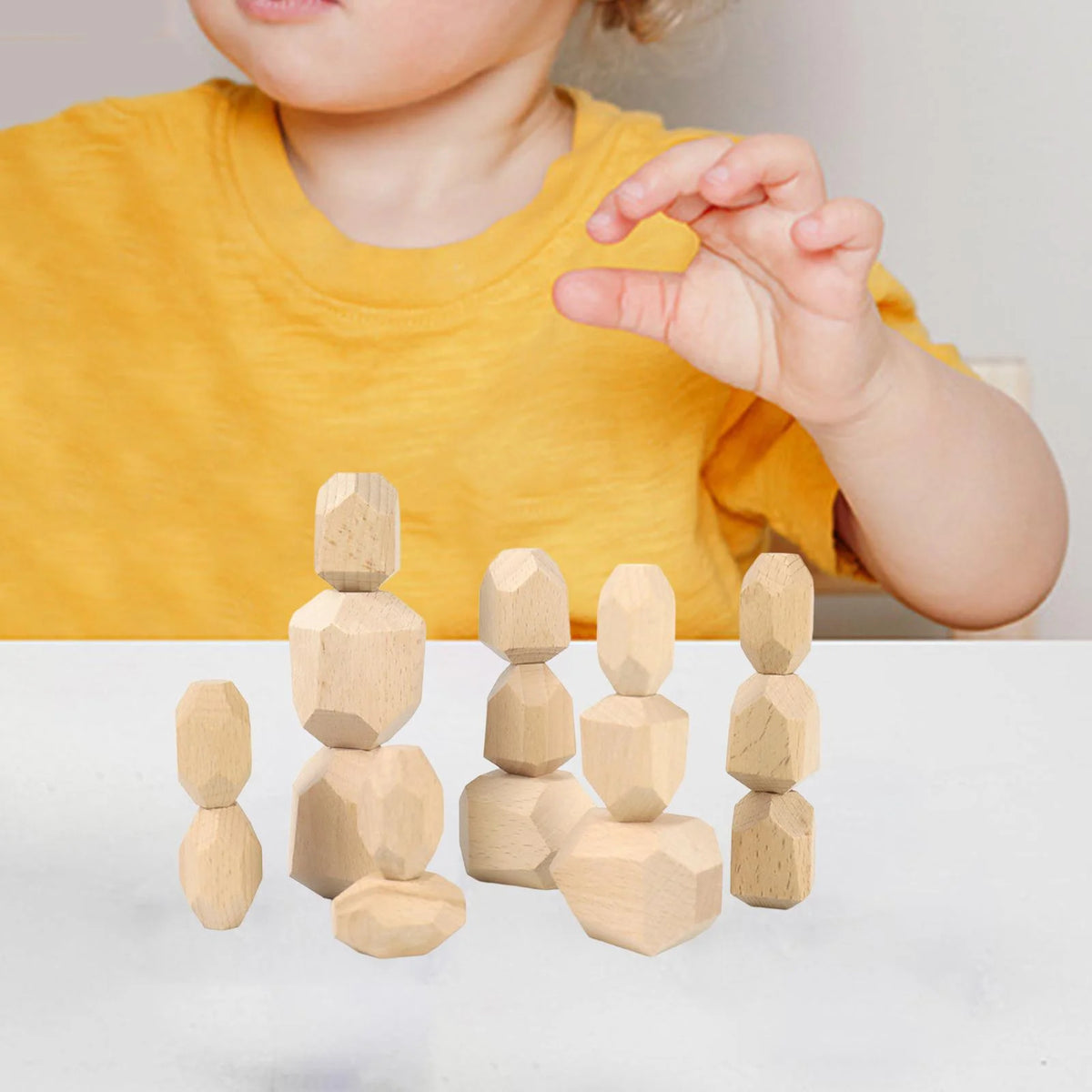 Wooden Stacking Stones Building Blocks Z252