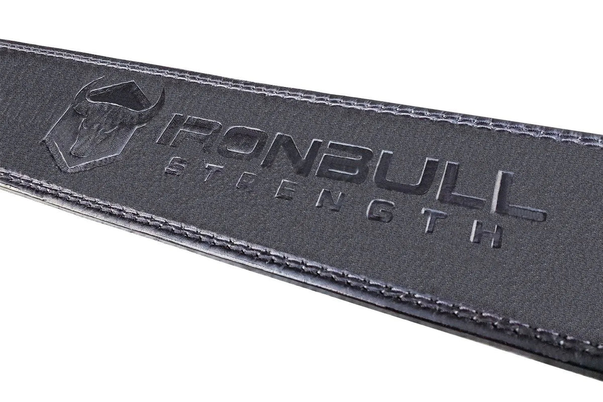 10mm Leather Powerlifting Belt, Single Prong, Black E775541