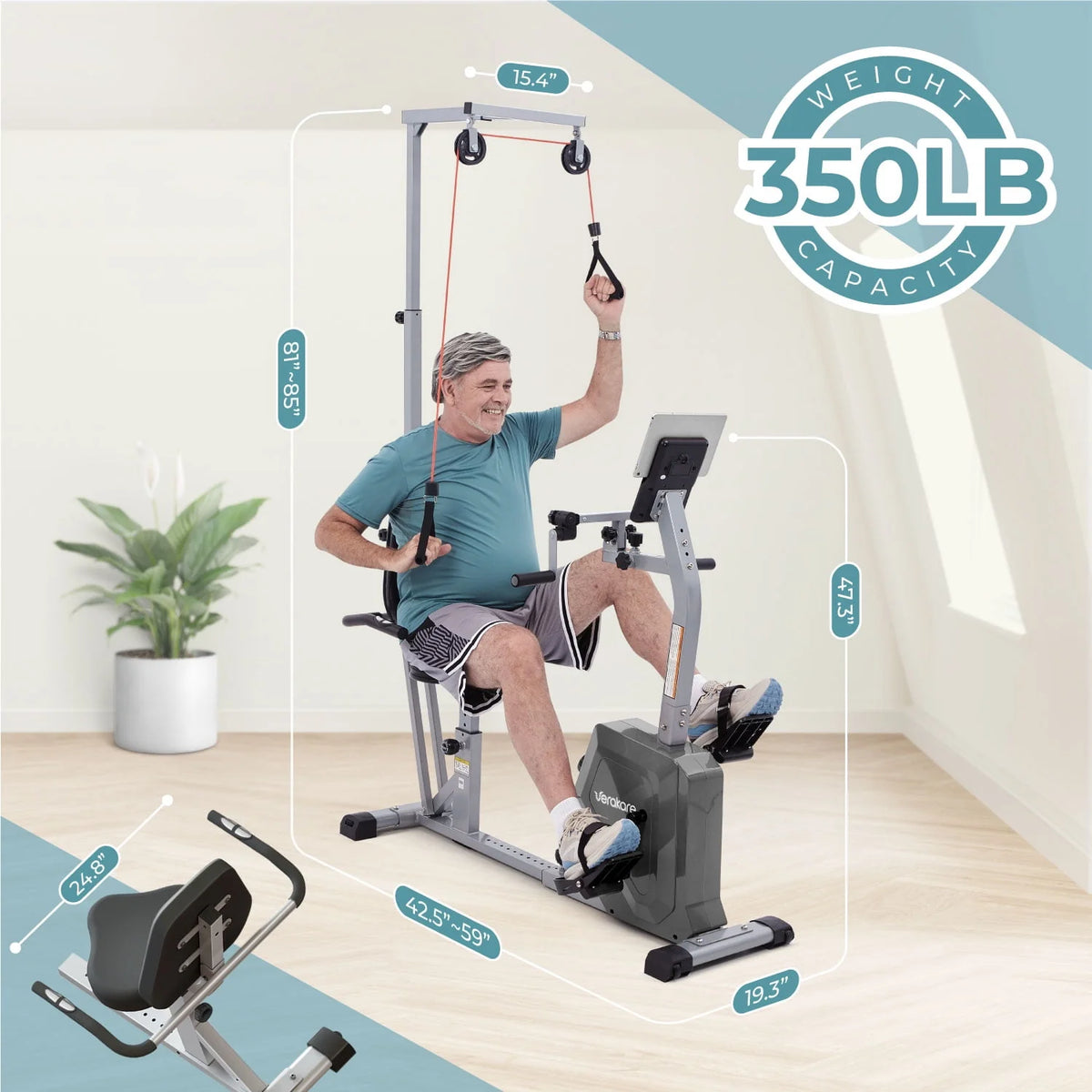 Recumbent Bike with Arm & Hand Exercisers Q3312