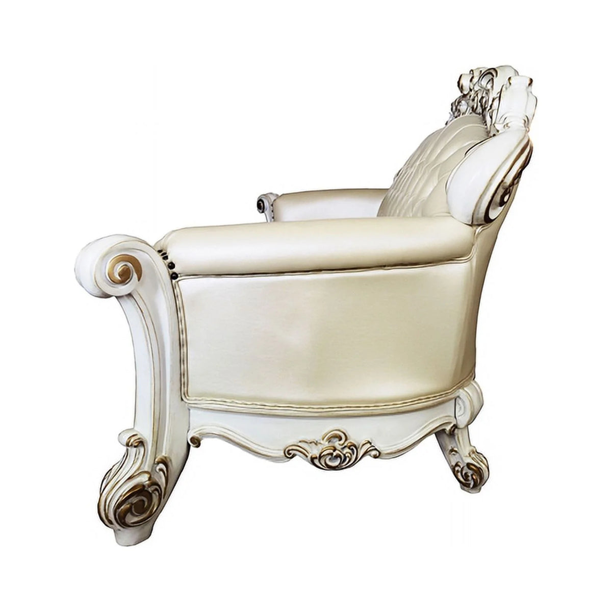 Champagne PU Sofa with 5 Pillows D6935