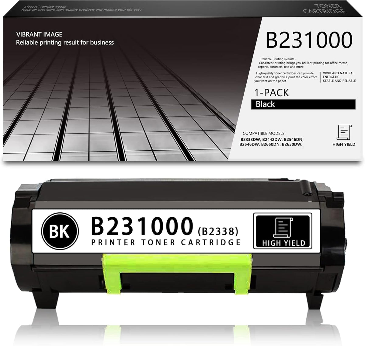 Black Toner Cartridge for Lexmark Printer U950752
