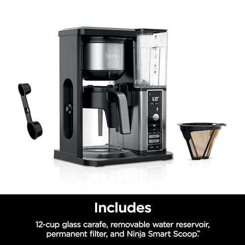 Black Coffee Maker with 4 Brew Styles, 12-Cup Carafe, Permanent Filter N652761