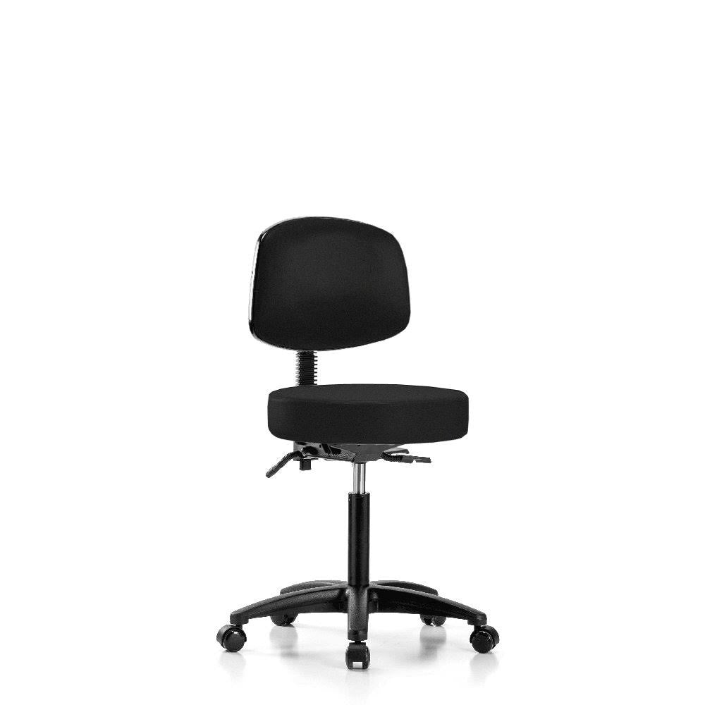 Black Fabric Height Adjustable Doctor Stool K64313