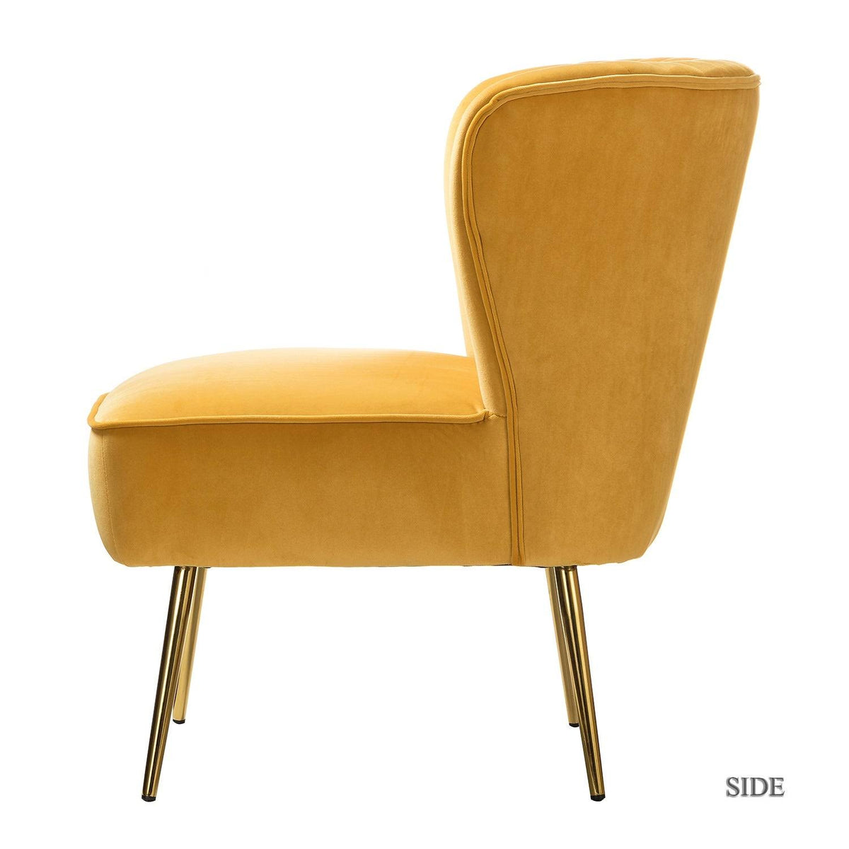 Orange Gold Legs Side Chair Set of 2 M59914