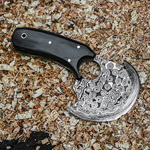Handmade Damascus Steel Ulu Knife X237