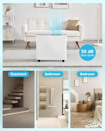 52 Pints Energy Star Dehumidifier with Drain Hose, 0.85 Gal Water Tank M3798