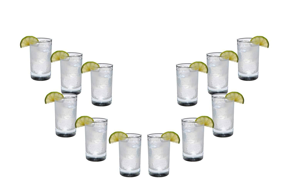 Stemless Juice Glasses 9 oz Clear Glassware Set of 12 K59553