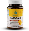 Omega 3 Fatty Acid Capsules 1000 mg with Vitamin E & D3, 60 Softgel W126
