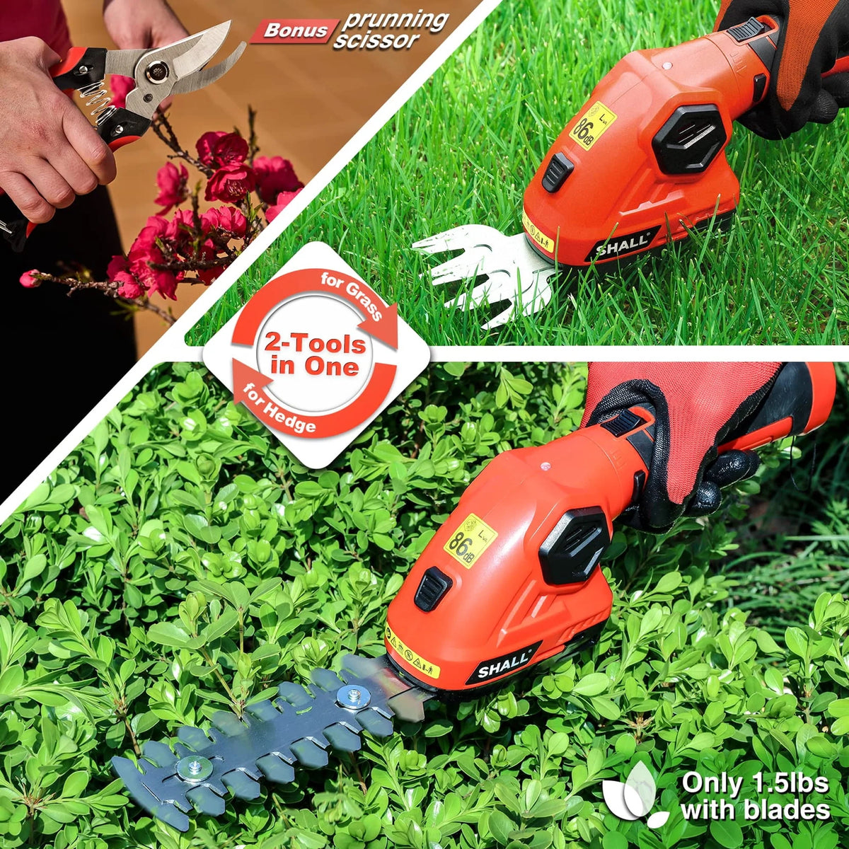 Cordless Hedge Trimmer and Garden Shears U69843