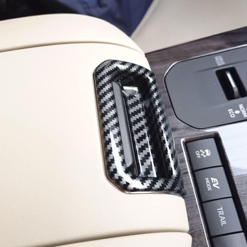 ABS Carbon Fiber Print Armrest Box Button Switch Cover J124354