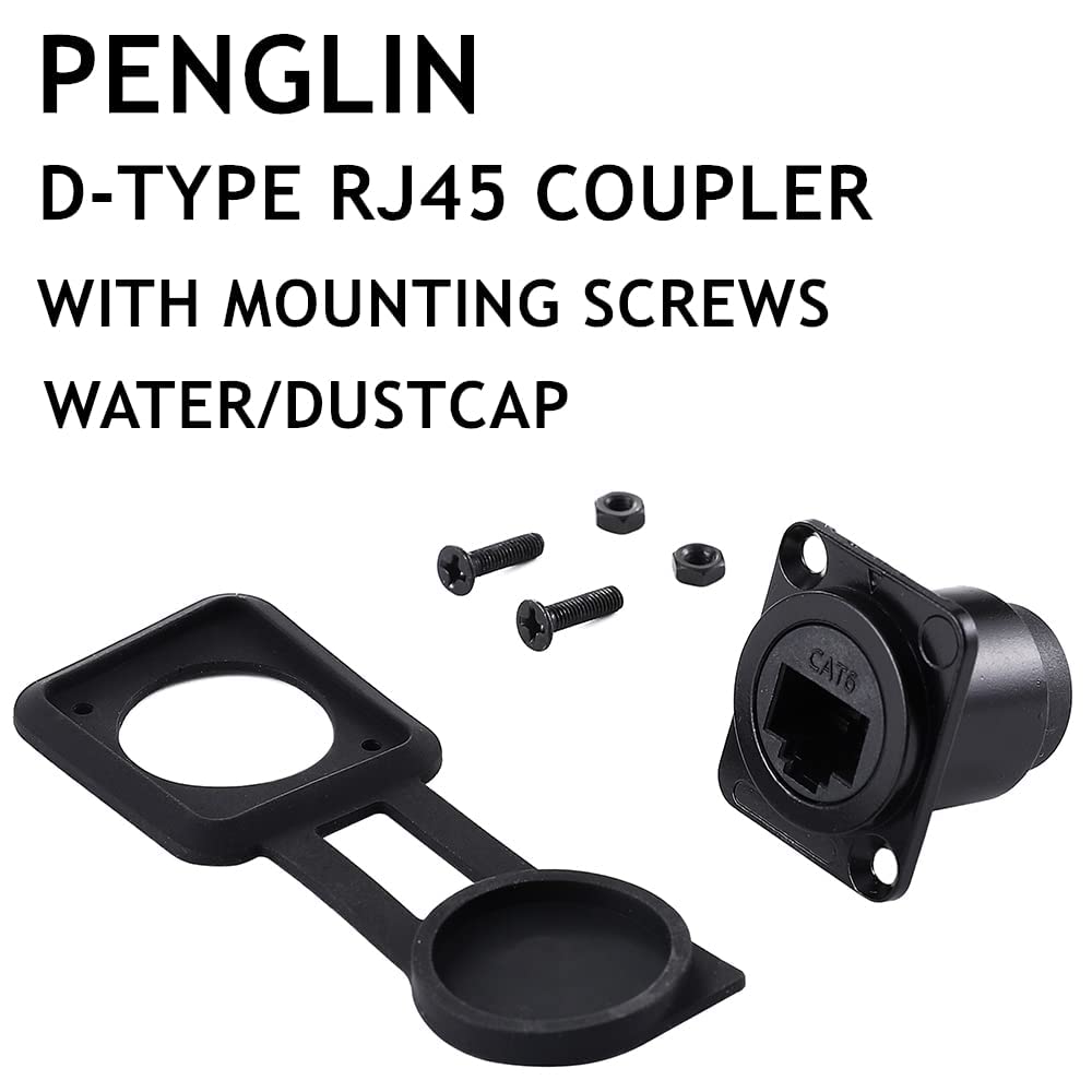 10 Pack Shielded RJ45 Panel Mount Coupler E28264