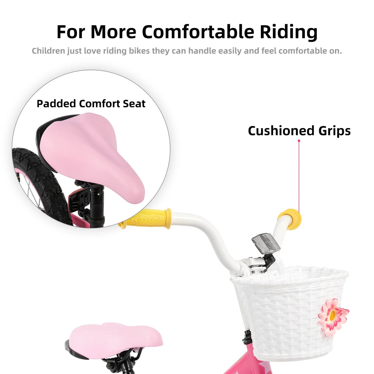 12 14 16" Kids Bike with Basket Training Wheels Coaster Brake C96065