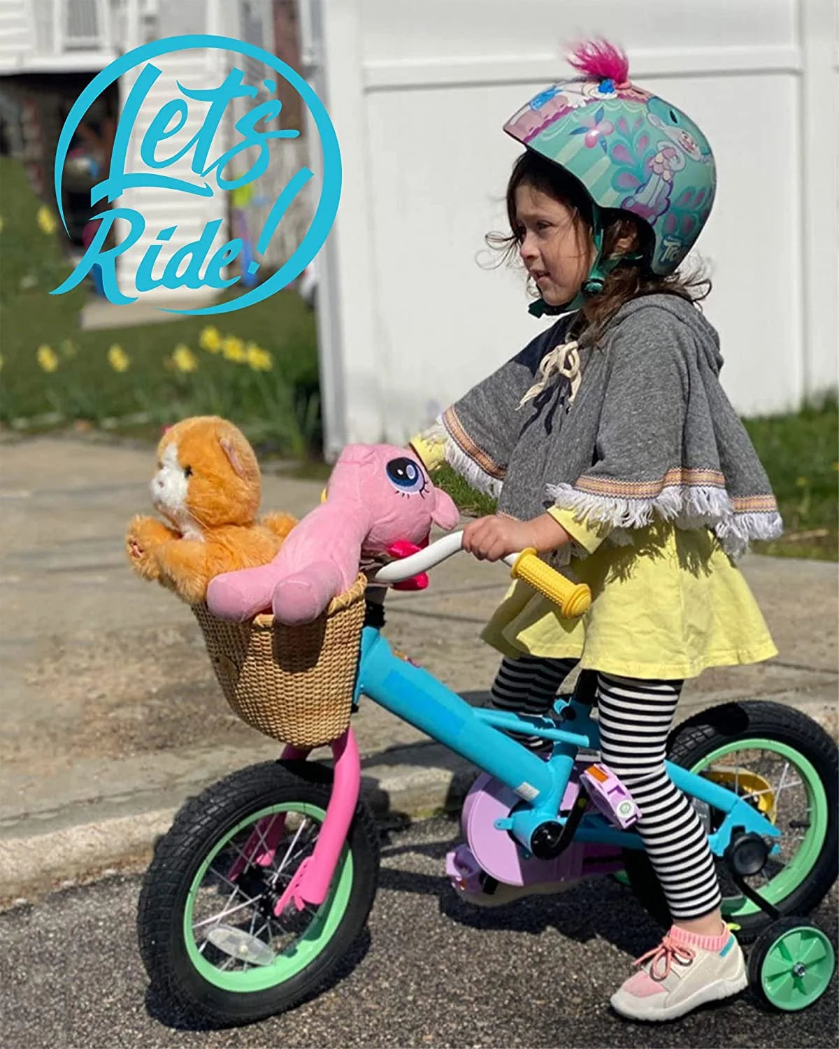 12 14 16" Kids Bike with Basket Training Wheels Coaster Brake C96065