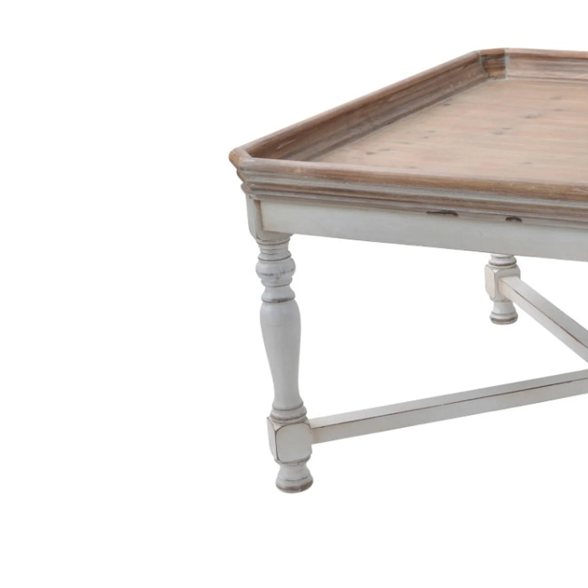 Square Shaped Wooden Coffee Table with Beveled Edges S95291