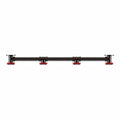 Industrial Metal 4-Hook Coat Rack in Sand Black Y885710