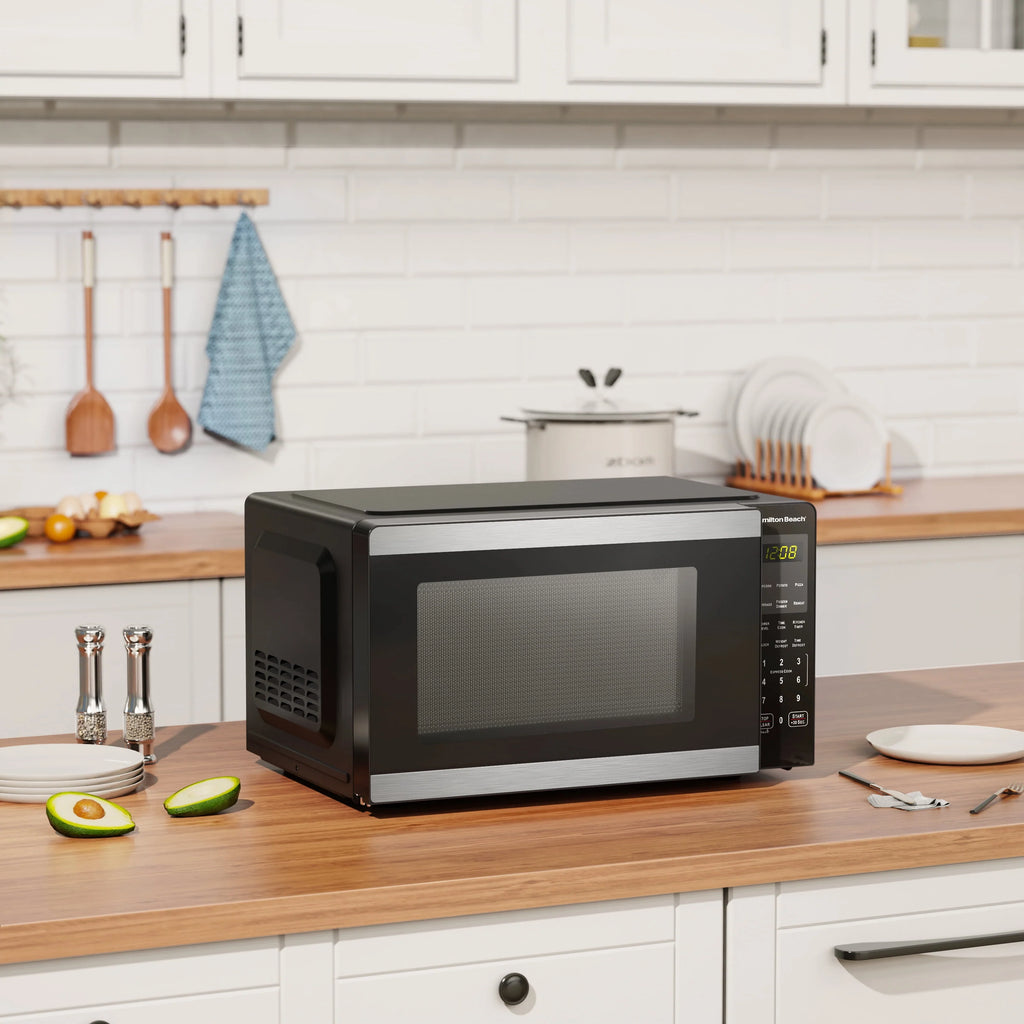 0.9 Cu ft 900 Watts Stainless Steel Countertop Microwave Oven H334807