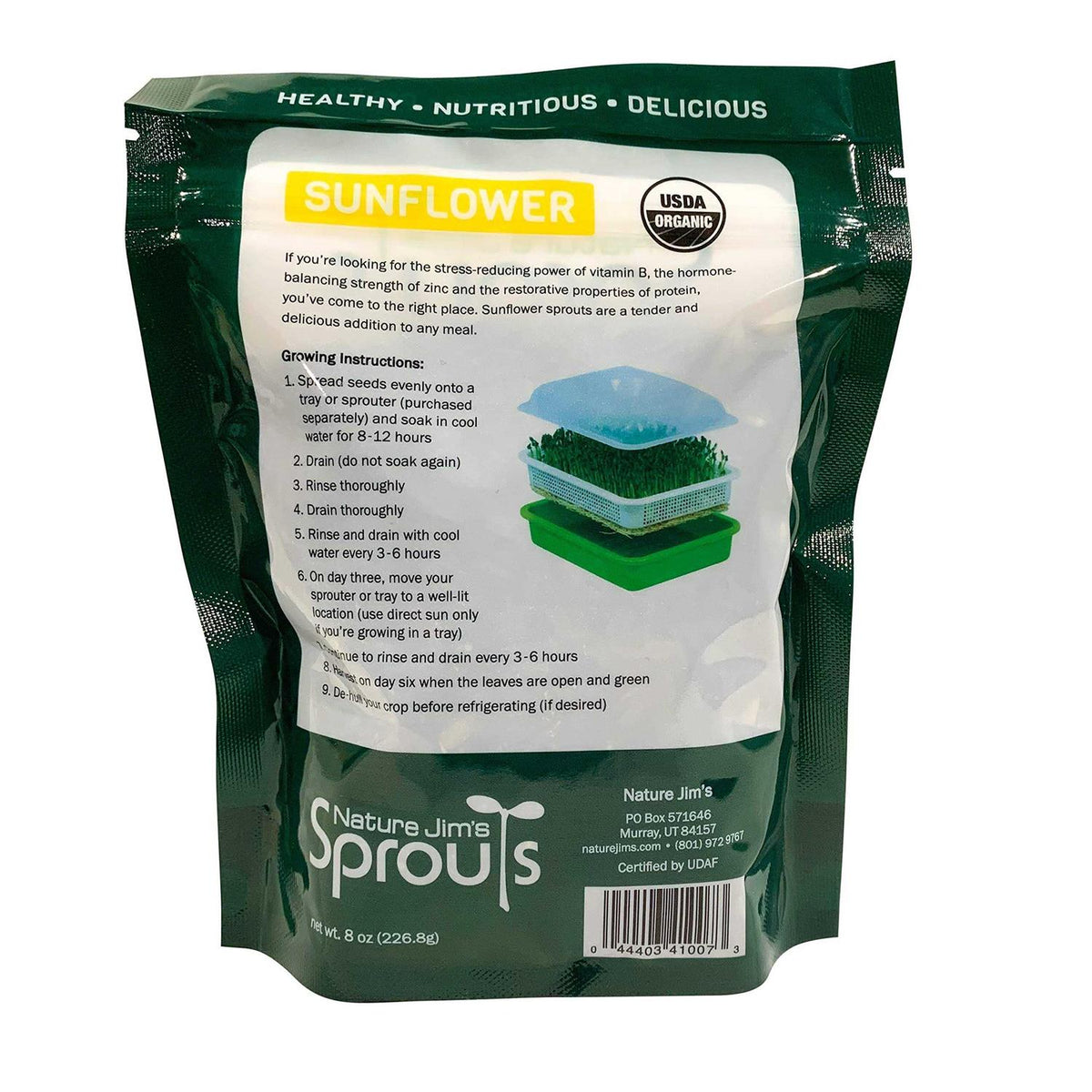 Certified Organic Black Oil Sunflower Seeds X427