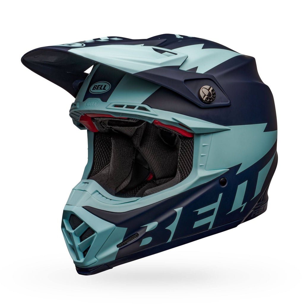 Matte Navy Light Blue Moto-9 Flex Helmet B104