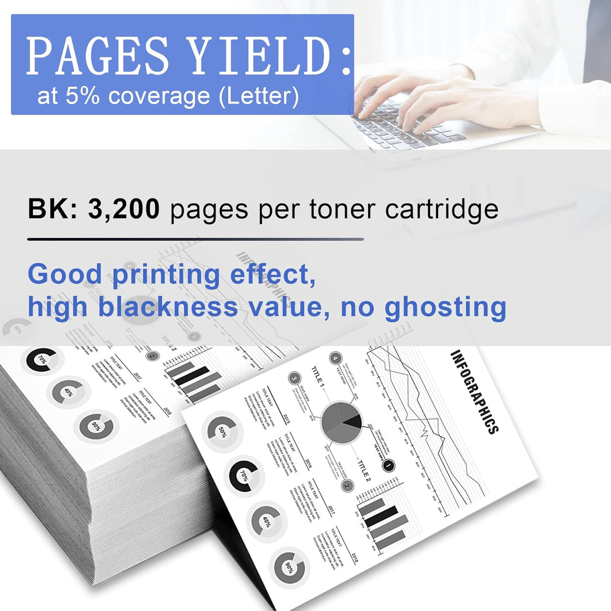 Black Toner Cartridge for Lexmark Printer U950752