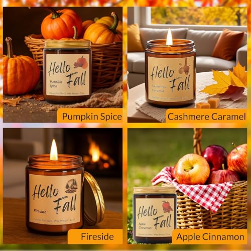 4 Pack Natural Soy Wax Christmas Candles Y571