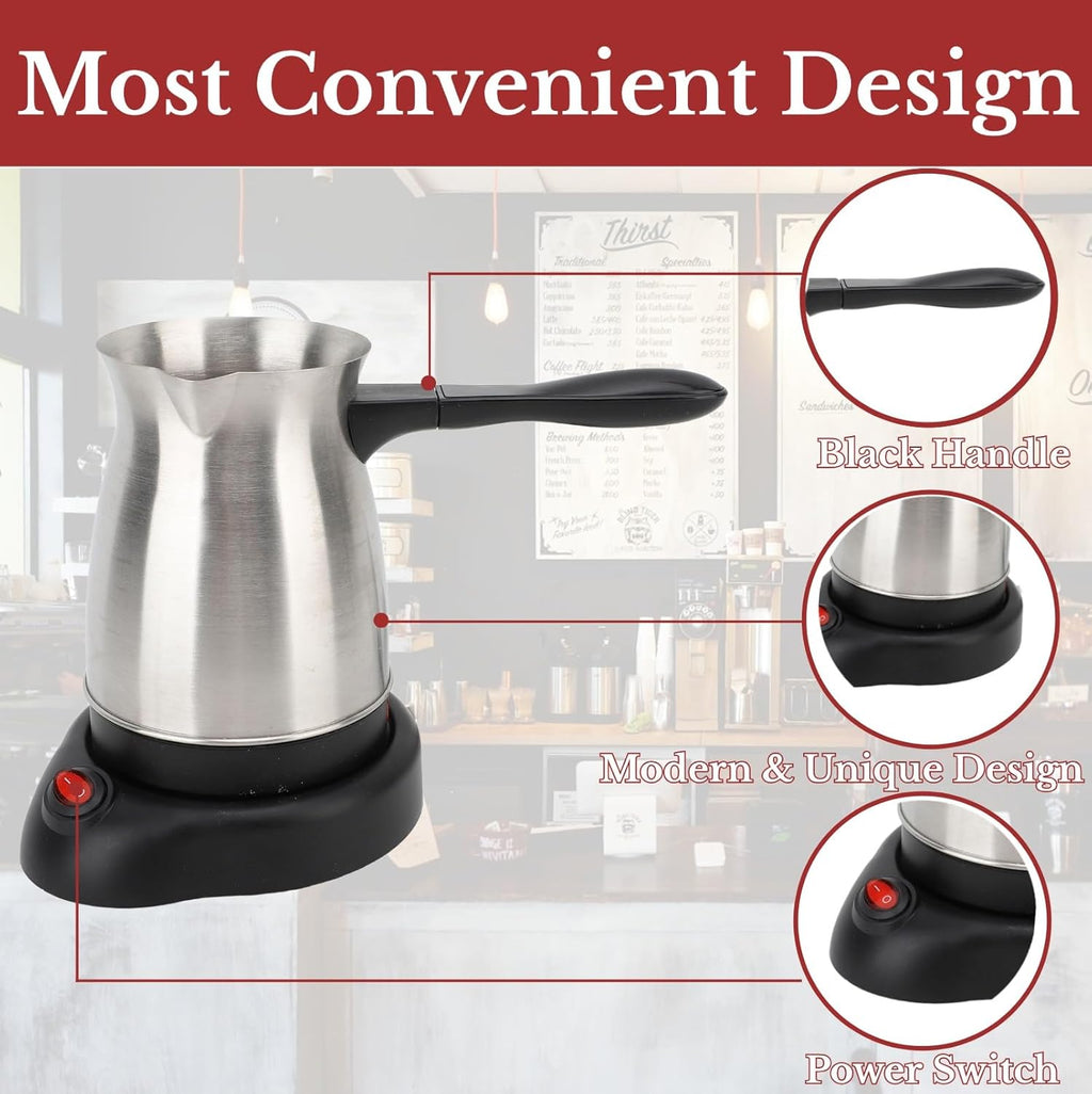Stainless Steel Electric Turkish Coffee Maker, 600ml L399