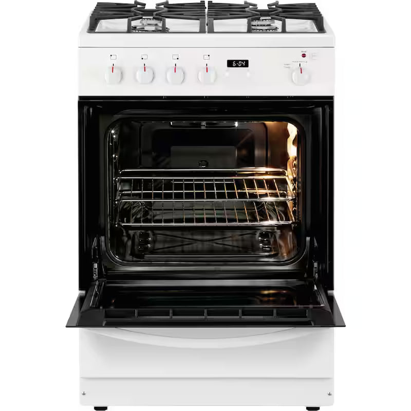 24 in. Freestanding Gas Range with Manual Clean in White Y941350