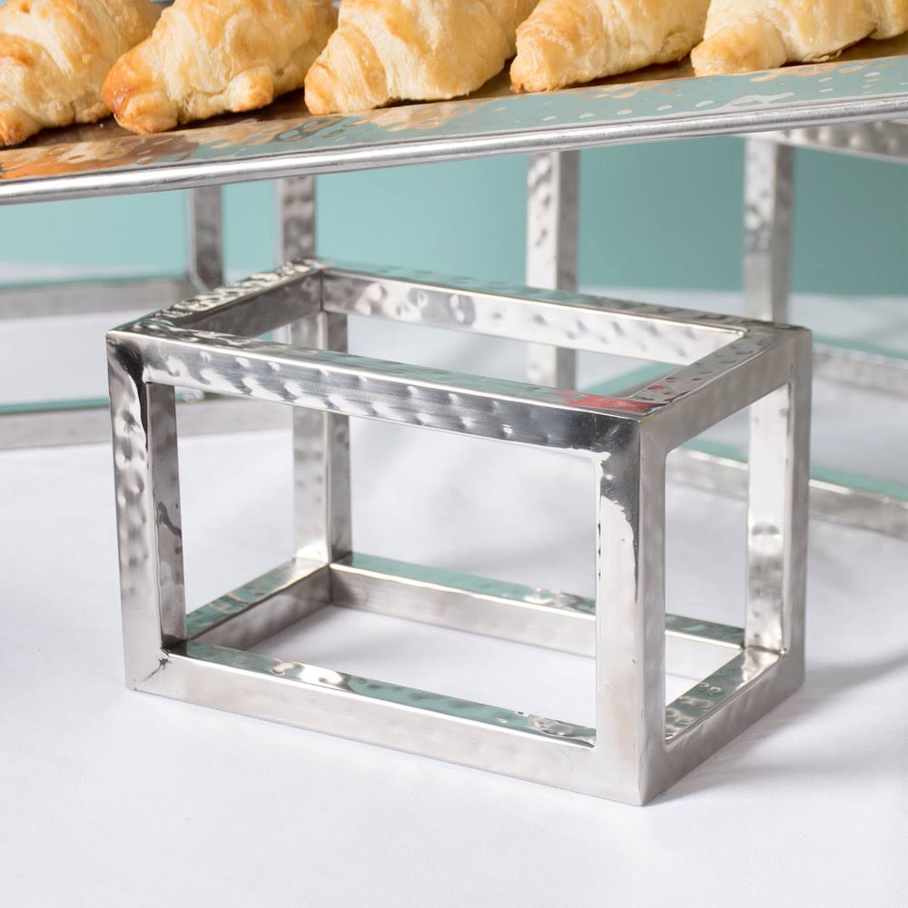 Hammered Stainless Steel Frame Riser Set B276864