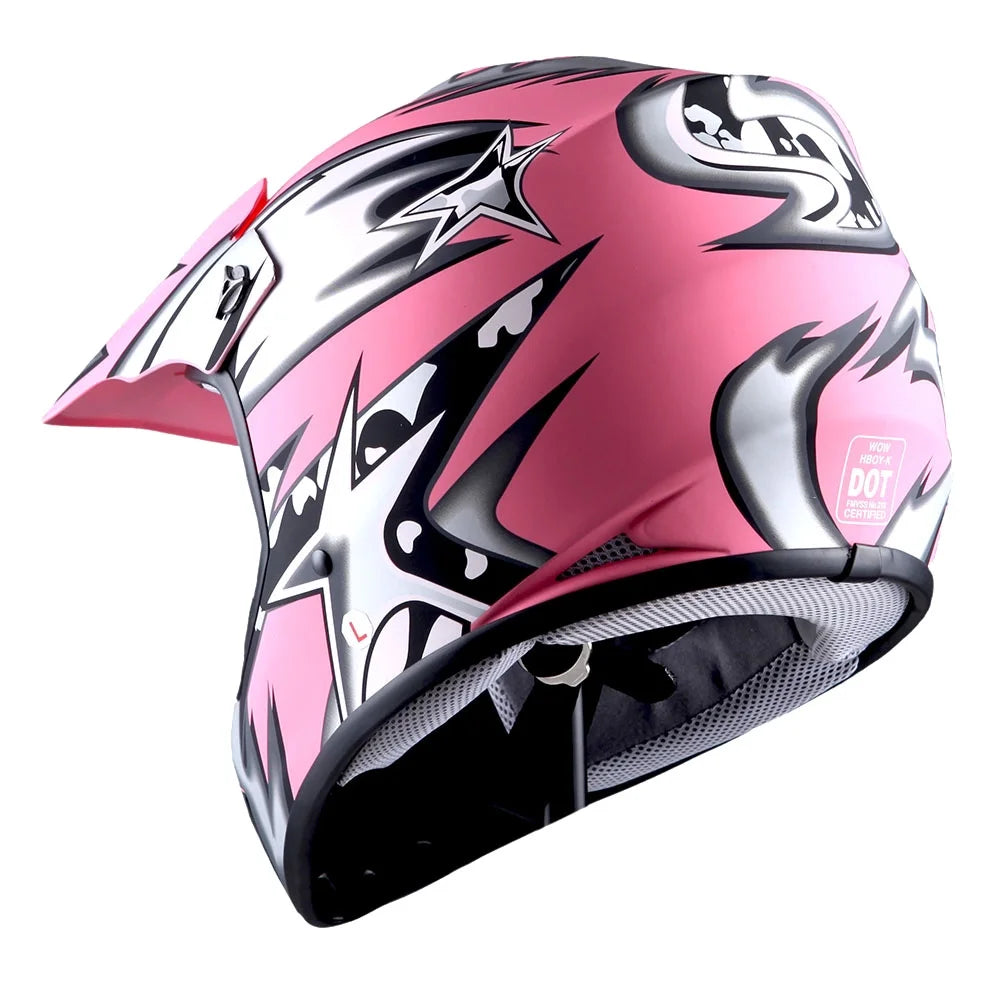 Matt Pink Kids Motocross Helmet Z530795