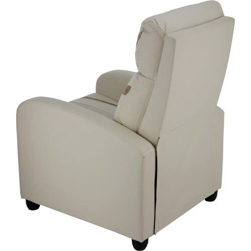 Cream/Brown PU Leather Gaming Recliner V339692